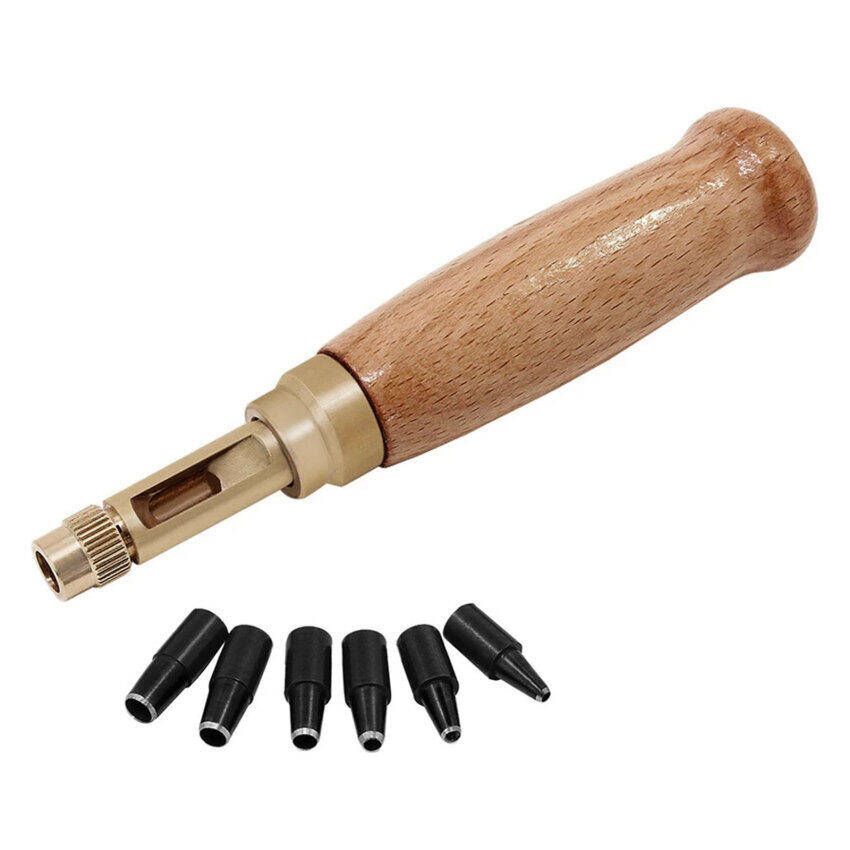 6 Cái/bộ Máy Đục Lỗ Thắt Lưng Tự Động 1.5-4Mm Máy Đục Lỗ Xoay Câm Dài Có Thể Thay Thế, Dụng Cụ Làm Đồ Da Thủ Công