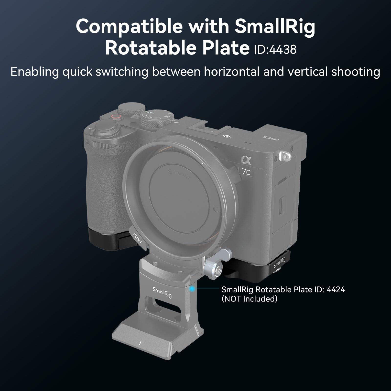 SmallRig Bottom Mount Plate Đáy gắn tấm cho Sony A7C II/ A7CR 4438 (đen)/4439 (Bạc)