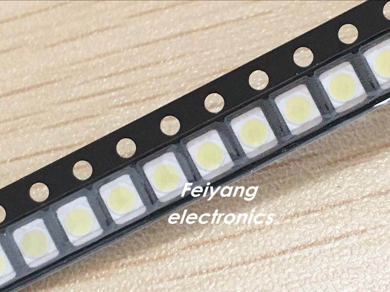 100PCS 3V 3528 LED beads Original For LED LCD TV backlight lens beads 3528 2835 1W 3V lamp beads cold white light