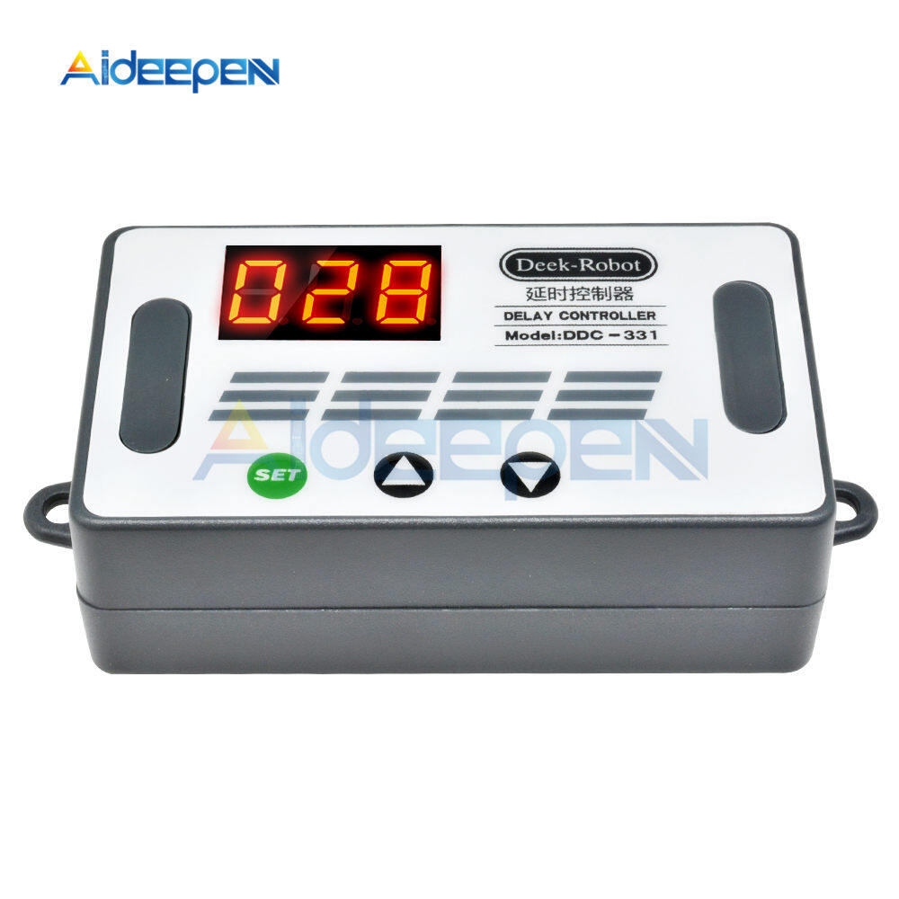 Aideepen Rơ Le Trễ Hẹn Giờ Chu Kỳ Kích Hoạt DDC-331 DC 12V Rơ Le Điều Khiển Thời Gian Có Thể Điều Chỉnh Màn Hình Kỹ Thuật Số LED Rơ Le Có Hộp Đựng