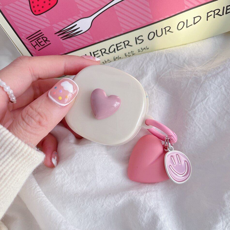 For Samsung Galaxy Buds Live / Buds 2 / Buds PRO Case Cute Korea Bear Cartoon Keyring Silicone Earphone Case Funda