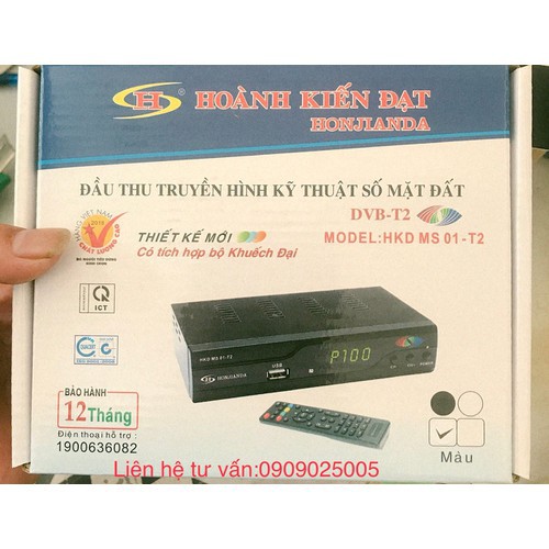 Đầu Thu DVB T2 HKD MS 01-T2  -Truyền Hình Số Mặt Đất DVB-T2  - HKD MS 01-T2