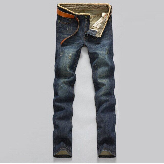 2022 Casual Jeans Men Business Straight Jeans Stretch Denim Pants Trousers Slim Fit Classic Cowboys Young Man Jeans