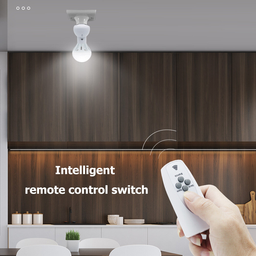 E27 Screw Light Holder Converter Remote Control Lamp Base Socket Connector