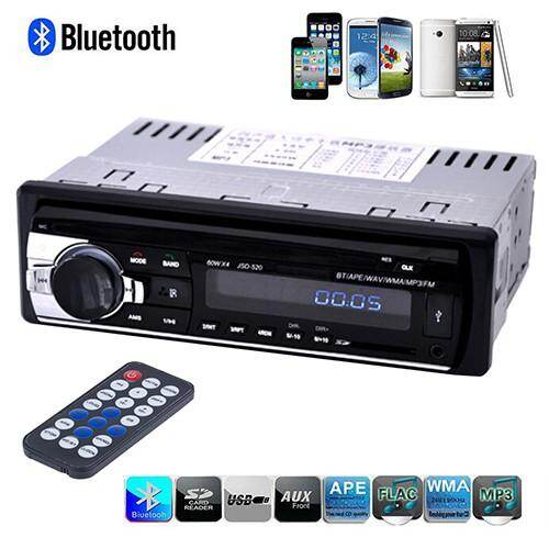 12Pin 12V MP3 Nghe Đài FM Stereo Bluetooth 1 DIN Dash SD/USB/AUX