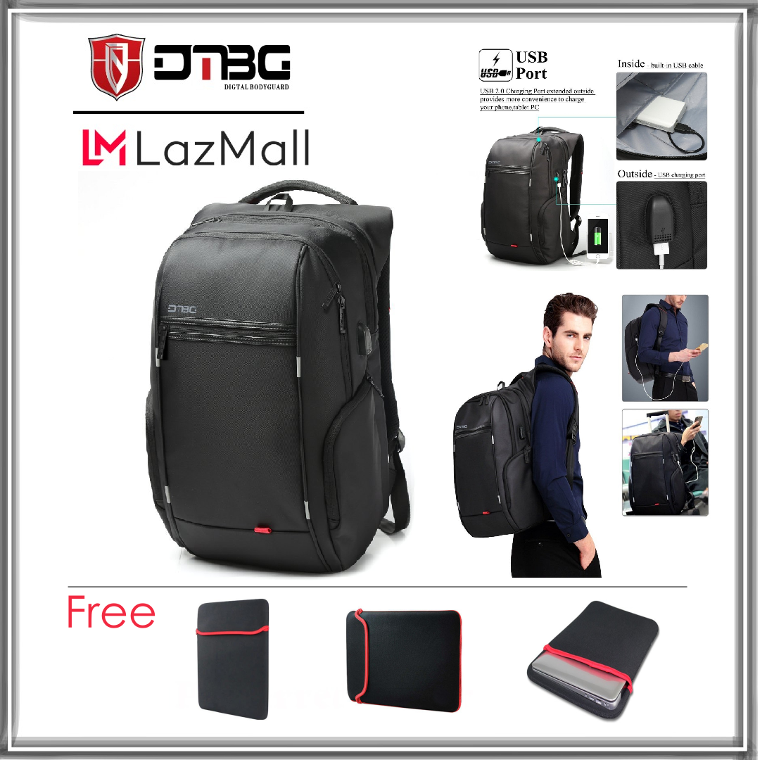 dtbg laptop backpack