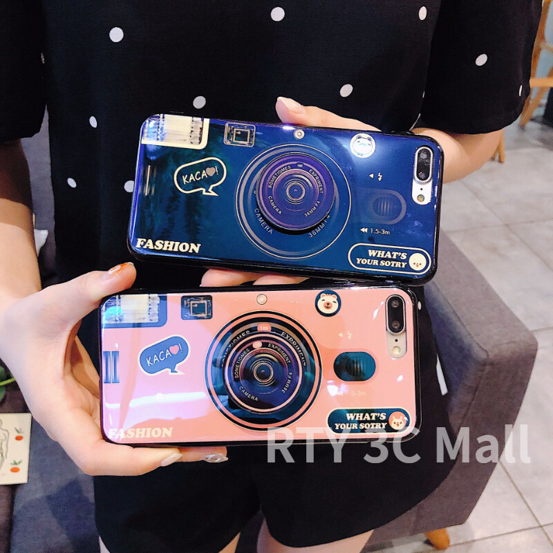 RTY Soft Case For VIVO Y11 2019 / Y17 / Y15 / Y12 / Y12S Y1S Y20 Y19 Y20i Y20i Y20S Y50 Y30 Y30i VIVO V20 V20SE V20Pro V5 V5 Lite V5 PLUS V7 V7 PLUS Y91 Y91C Y95 Y83 Y81 3D Camera Retro Silicone Phone Case Hot Selling Fashion Grip Stand Holder Back Cover