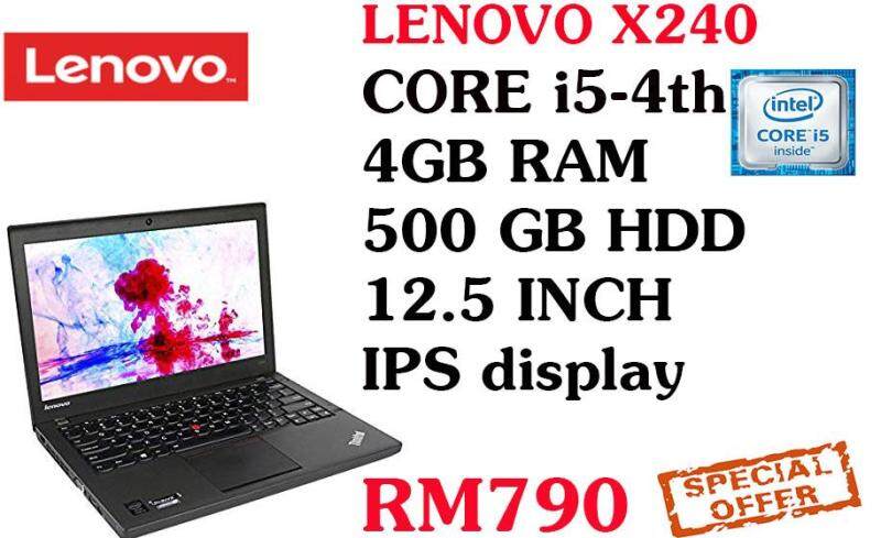 BIG OFFER BIG OFFER Lenovo x240 intel core i5-4th gen 4gb ram 500 gb hdd 12.5 inch Malaysia