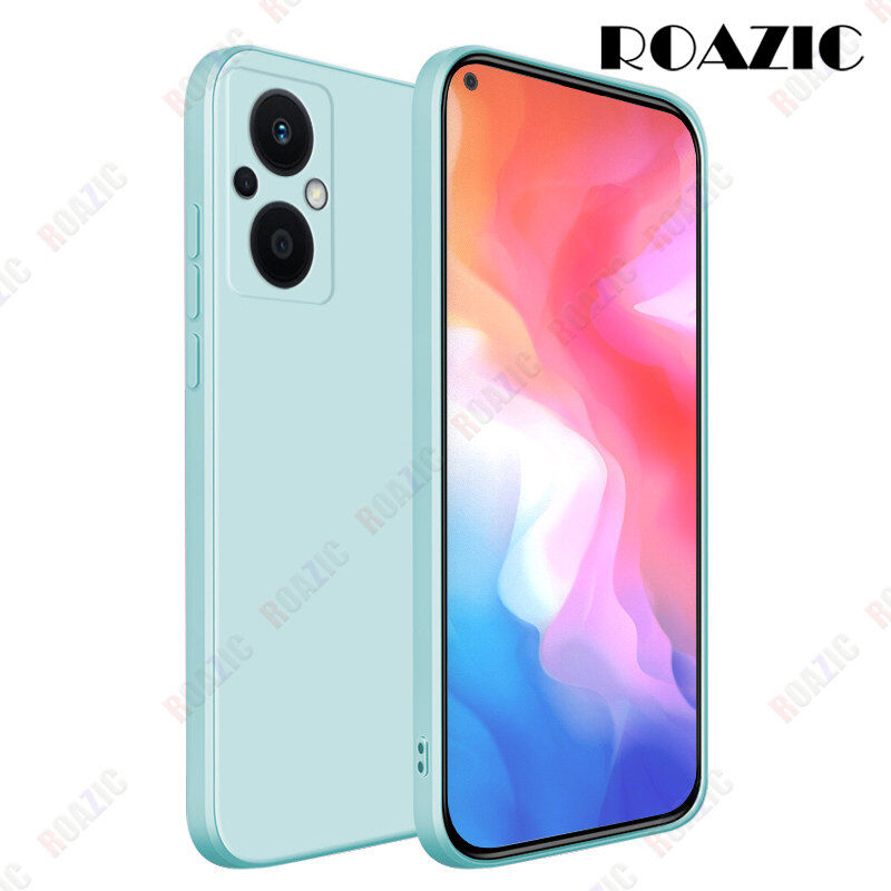 Roazic for oppo reno 7z 5g/reno 7 pro 5g/reno 7 5g phone case soft liquid silicone square edge casing camera cover protective slim back cover reno7 z 5g/reno7 pro 5g/reno7 5g