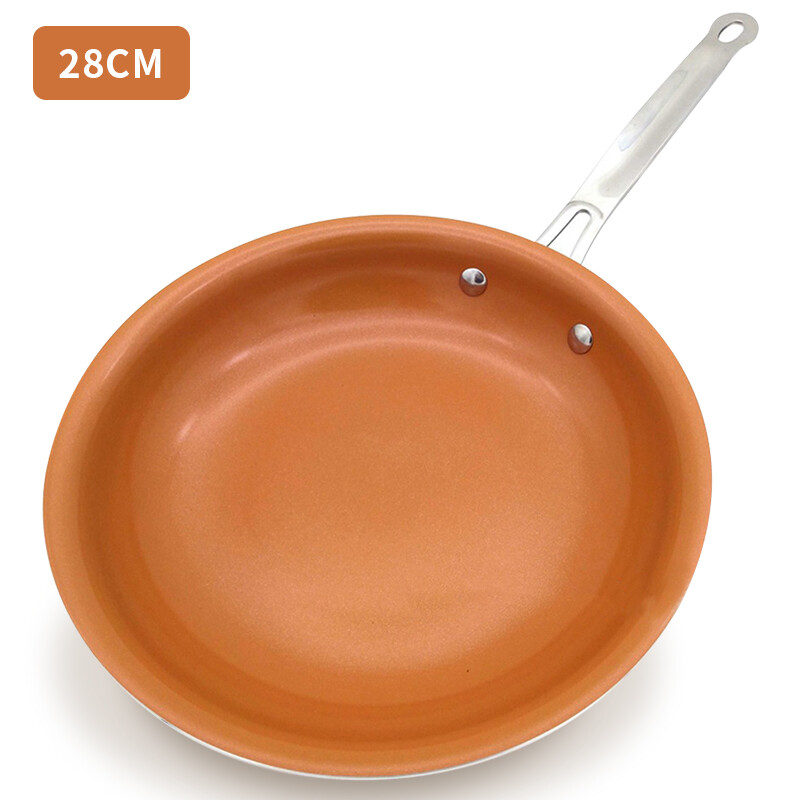 Konco Non-stick Copper Frying Pans & Skillets with Ceramic Coating Induction Cooking Oven Cooking Pot Nonstick Pan Cookware