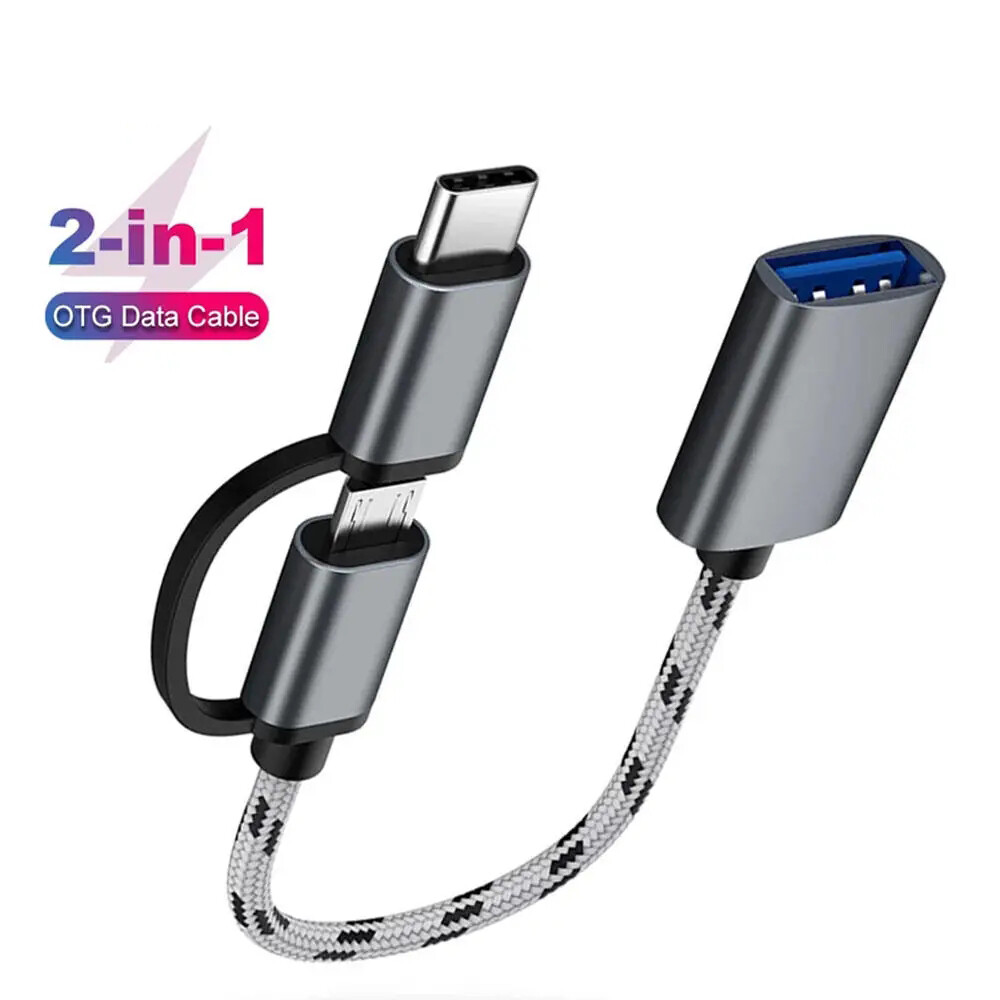 2 trong 1 Type-C OTG để USB 3.0 OTG Giao diện bộ chuyển đổi nhanh Dây cáp cho Macbook ổ đĩa USB kết nối truyền OTG Samsung Huawei