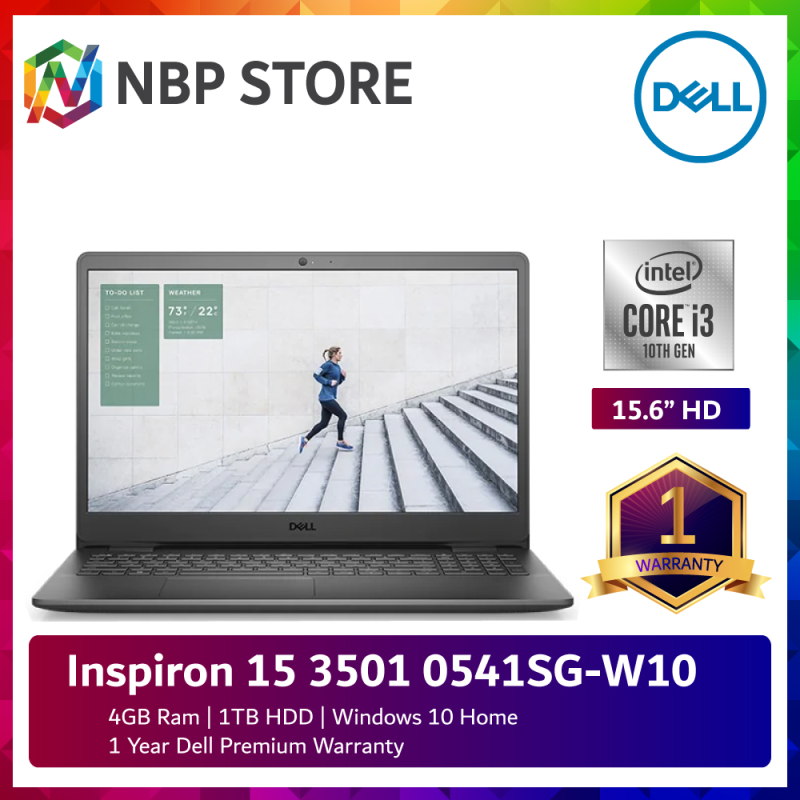 Dell Inspiron 15 3501 0541SG-W10 15.6 Laptop Black ( i3-1005G1, 4GB, 1TB, Intel, W10 ) Malaysia