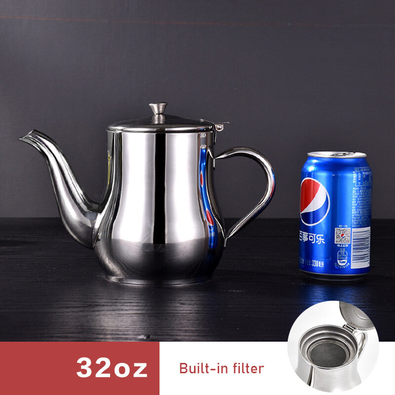 201 stainless steel oil POT kitchen oil filter cup home filter oil pot pot drain oil leakage storage tank large capacity