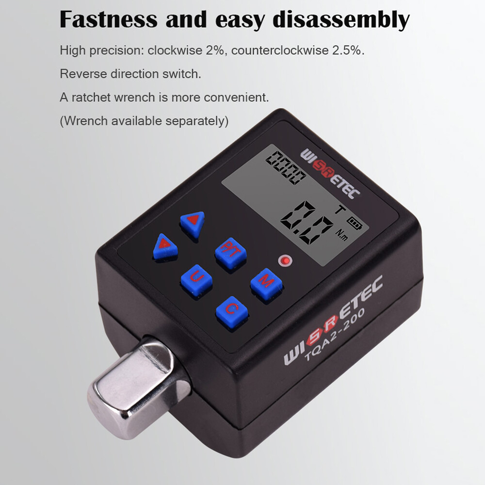 KKmoon Digital Torque Meter Digital Backlight Display Two-ways Measurement Two Working Modes Adjustable Four Units Switchable with Sound Light Alarm Function