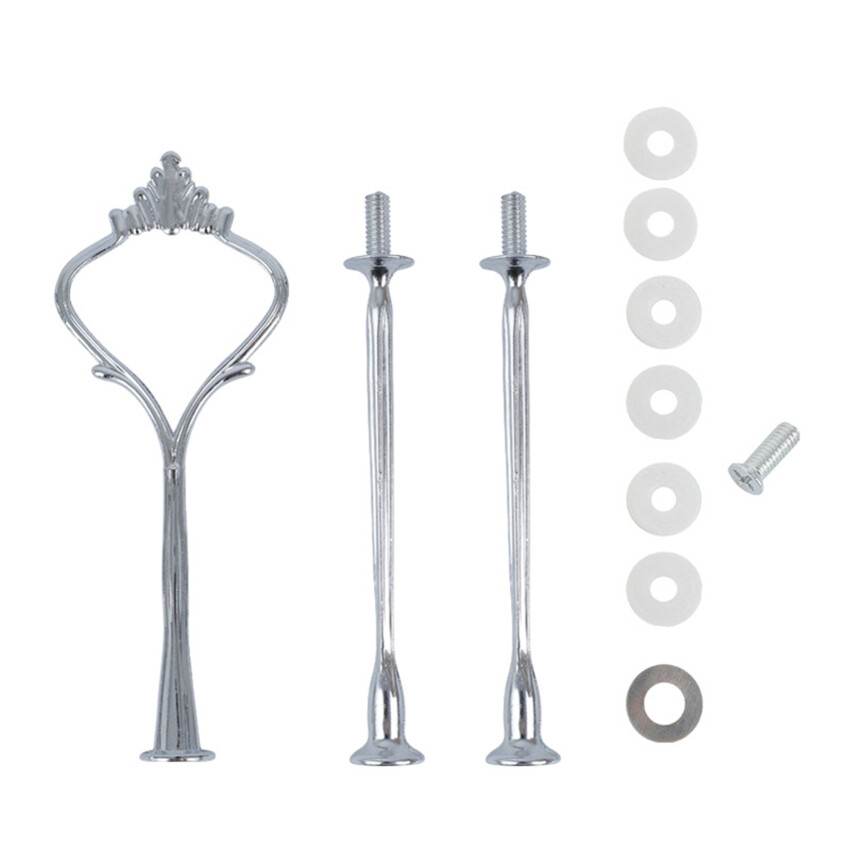 1 Set Tiered Tray Hardware For Cake Stand Mold Crown 3 Tier Cake Stand Fittings Hardware Holder For Wedding And Party Making Resin Cupcake Dessert Platter Serving Stand