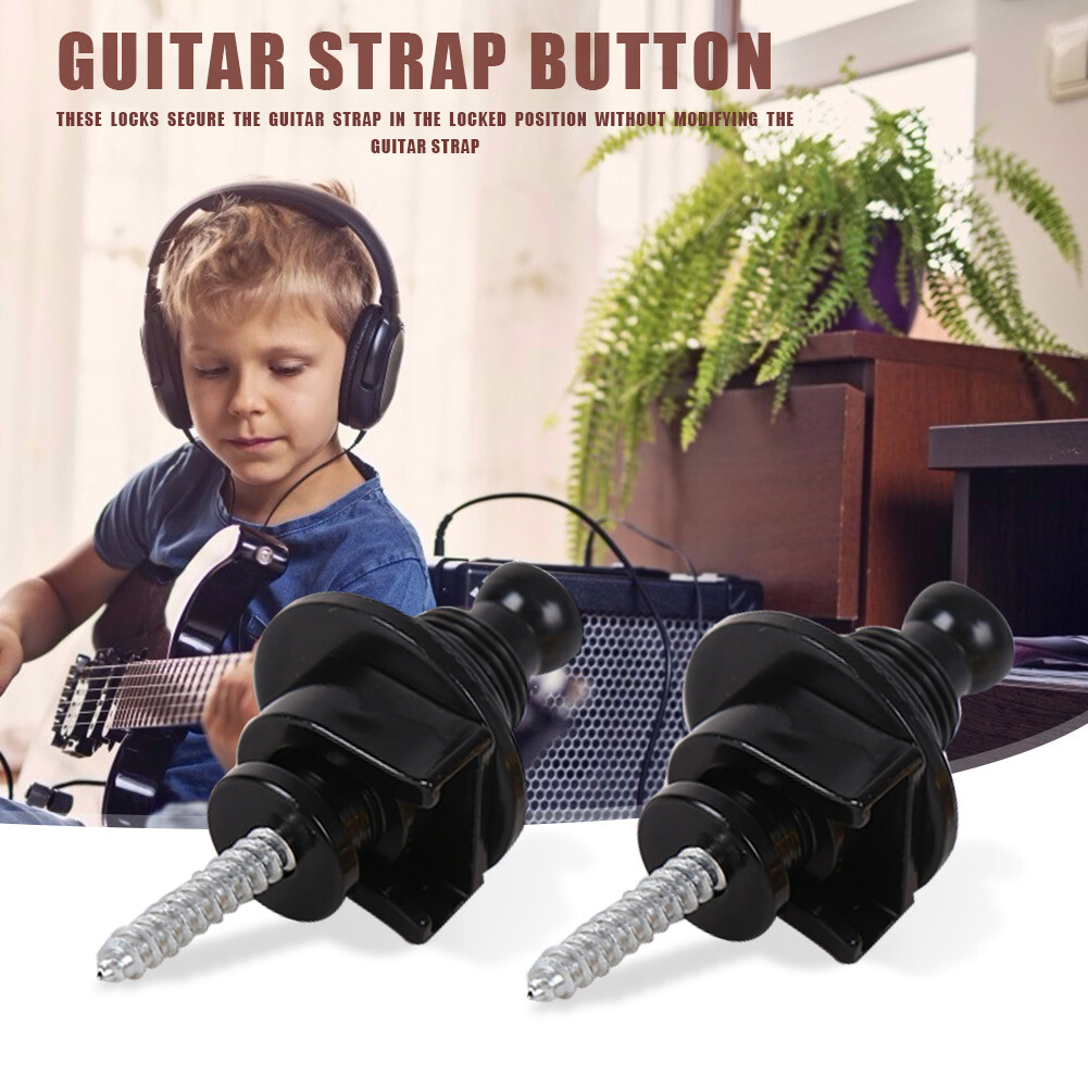 2 Nút Khóa Dây Đàn Ghi Ta Bass Nhạc Cụ Đinh Đai Chống Trượt