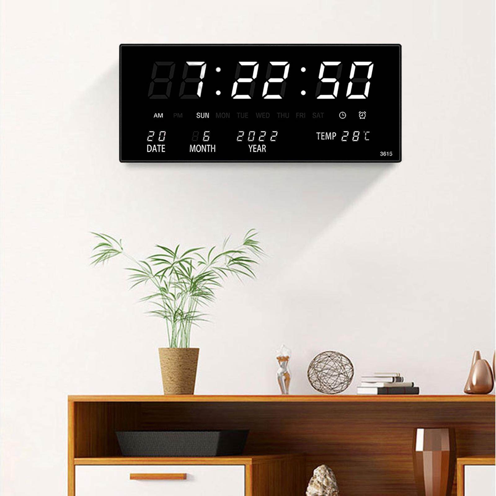 Blesiya Digital Alarm Clock with Temperature Display Date for Bedroom Elderly