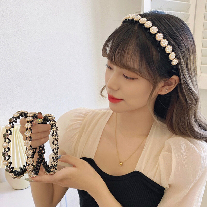 Bờm Tóc Bện Ngọc Trai Cho Nữ, Hairbands