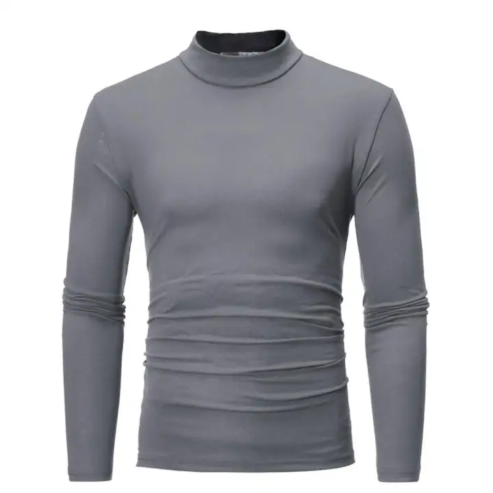 turtleneck long sleeve shirt mens