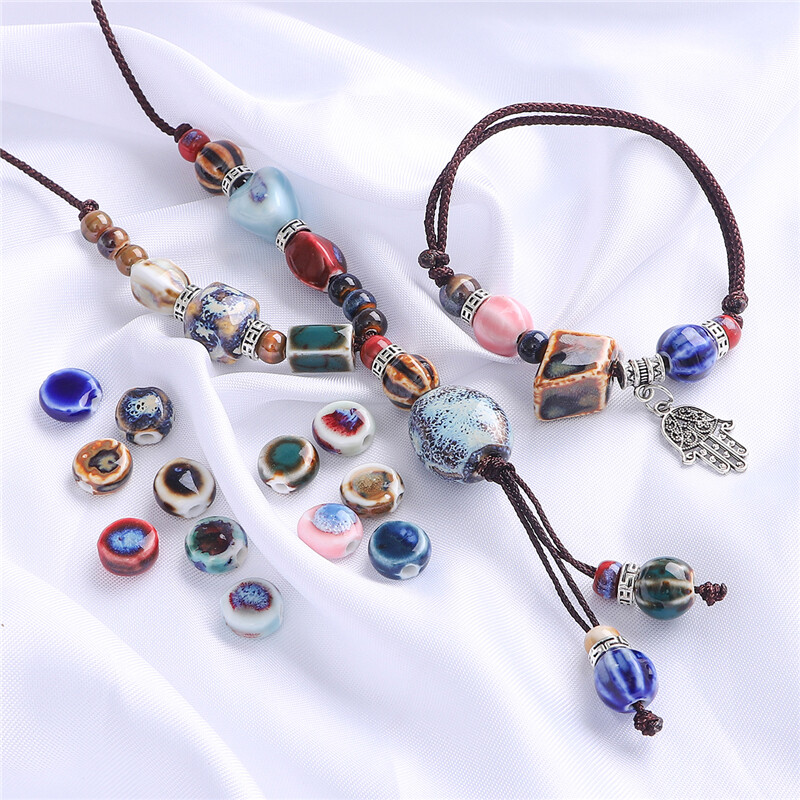 10 Cái/túi Hạt Charm Hình Đĩa Tròn Phẳng Sứ Trung Quốc Thủ Công Tinh Tế Độc Đáo Chất Lượng Cao 11Mm, Cho Bông Tai Vòng Cổ Vòng Tay Phụ Kiện Làm Thủ Công Trang Sức Tự Làm
