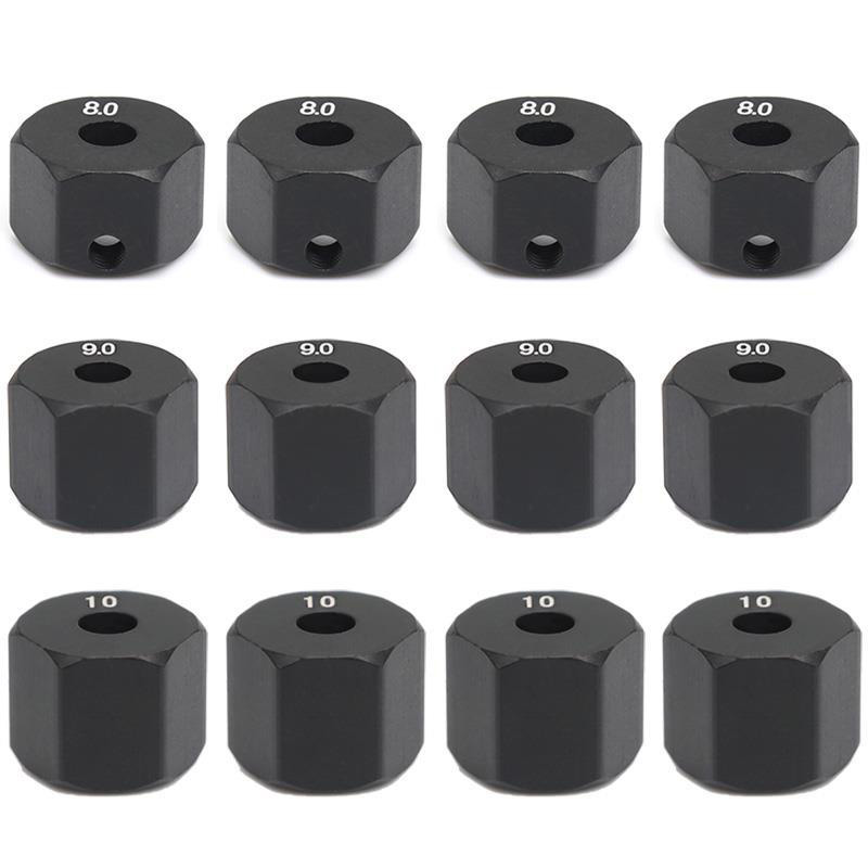 INTEGY 12mm Hex Wheel Hubs – 6mm Thick, Set Of 4 For 1/10 TRX, Axial, Tamiya RC Cars
