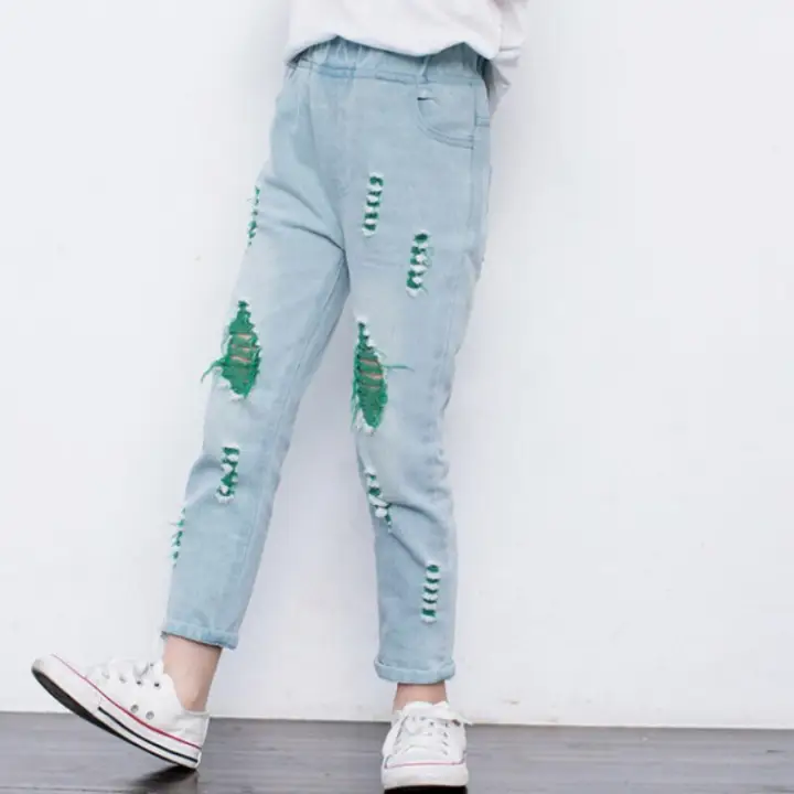 grey ripped jeans kids