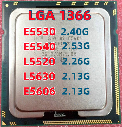 Xeon e5530 e5540 l5520 l5630 e5606 e 5530 5540 5606 l 5520 5630 desktop cpu processor lga1366 cache/quad-core/ server cpu