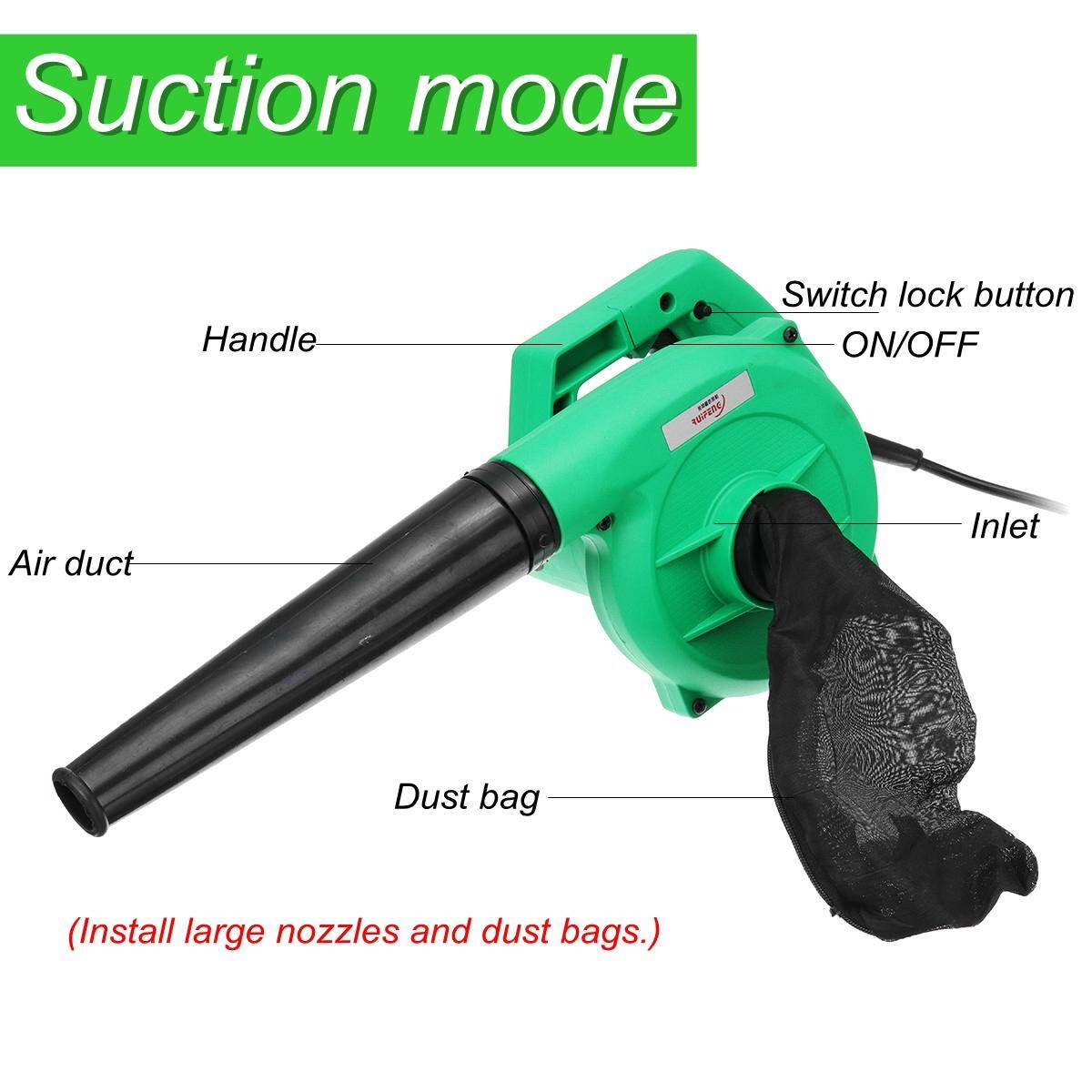 Máy Thổi+Hút Bụi Cầm Tay ABG Công Suất Lớn 1000W Tốc Độ Không Tải 3000-16000r/min Máy Vừa Thổi Vừa Hút Đa Năng Ứng Dụng Nhiều Trong Các Xưởng Mộc, Vệ Sinh Máy Móc – Hàng Chính Hãng