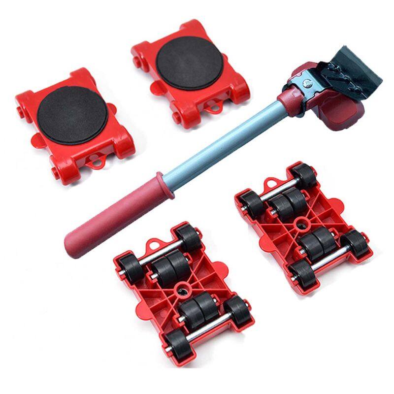Furniture Mover Tool Transport Lifter Heavy Stuffs Moving 4 Wheeled Roller with 1 Bar weight of 200kg