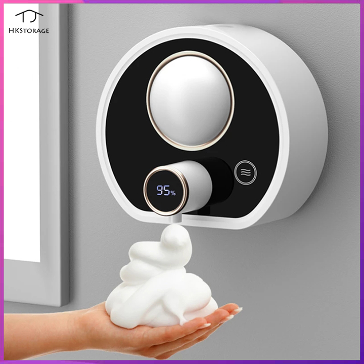 HKStorage New Automatic Soap Dispenser Wall mounted Sensor Soap Dispenser Smart Infrared Foam Soap Dispenser With NightLight For Bathroom