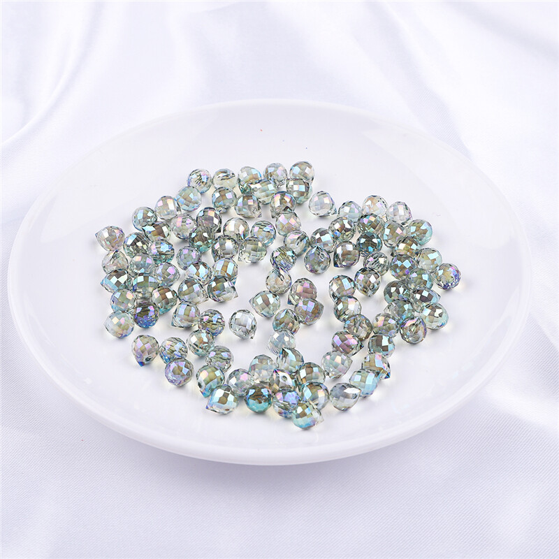 10Pcs 9x8mm Austria Crystal Beads Charms Faceted Drop Shape Spacer Beads For Jewelry Making DIY Bracelet Earrings Accessories