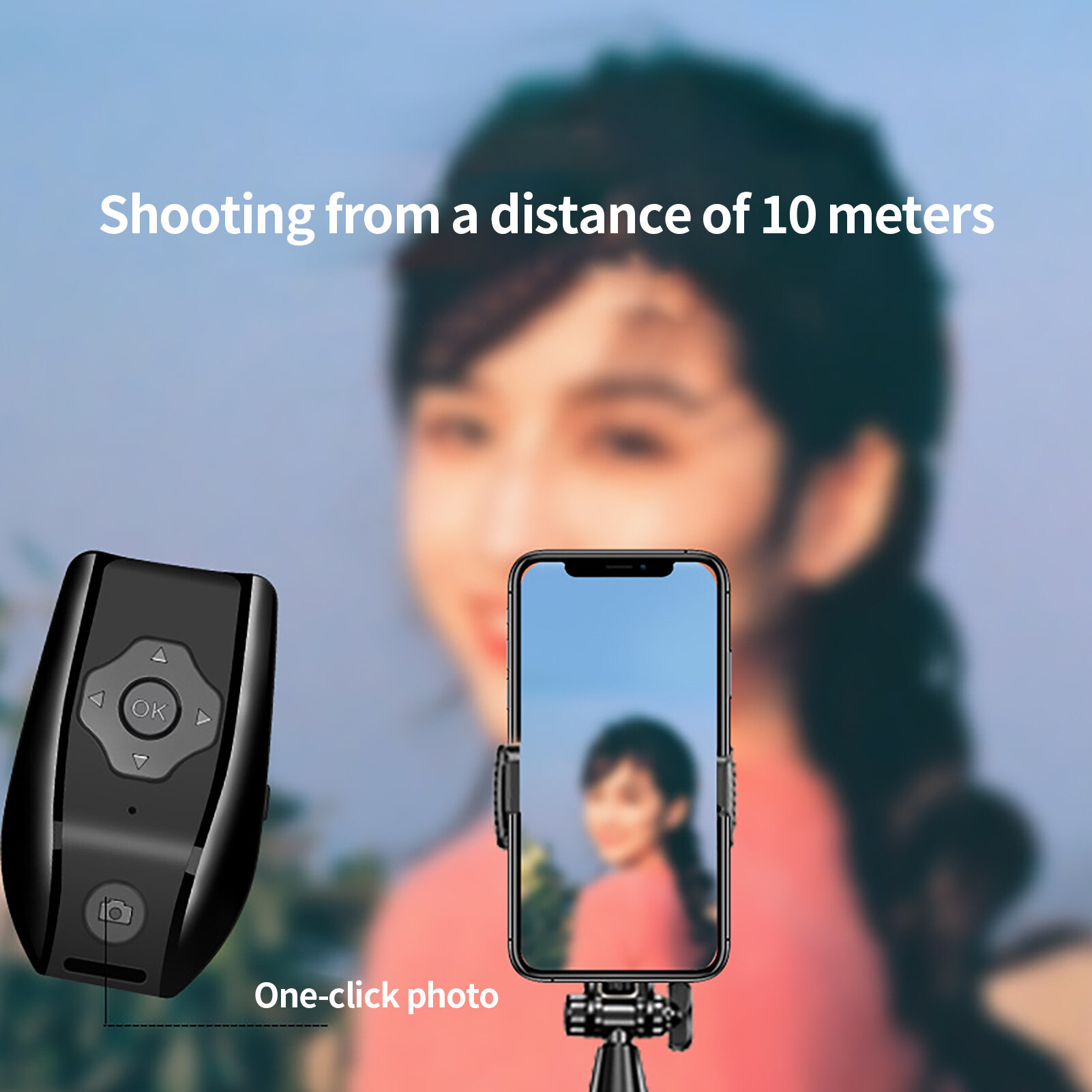 Remote Control Quick Response Multifunctional Non-delayed Rechargable Bluetooth-compatible Selfie Camera Stick Shutter Release for Home Excellent Remote Shutter