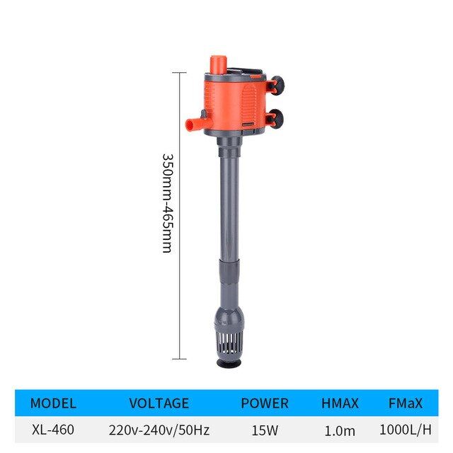 3-In-1 Multi-Ftion Aquarium Filter Water Pump Aquarium Fish Tank Circulating Water Spray Submersible Purifier Filter Turtle T