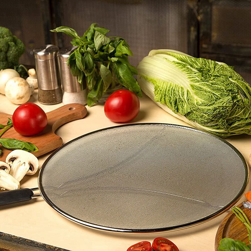 13 Inch Grease Splatter Screen for Frying Pan, Protects Skin From Burns