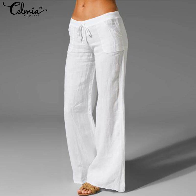 high waist cotton pants