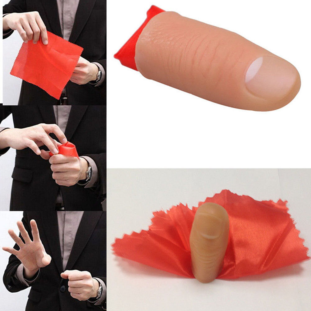 microgood Magic Thumb Tip Trick Rubber Close Up Vanish Appearing Finger Hanky Trick Prop