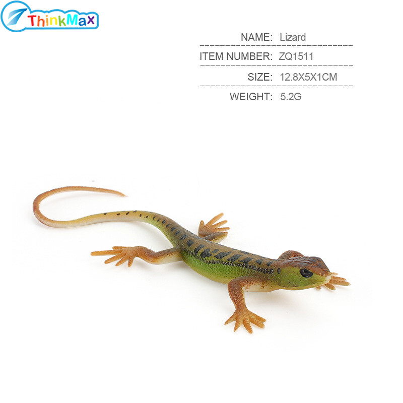 THINKMAX Realistic Wild Amphibian Animal Action Figures Simulation Chameleon Model Ornament Creative Tricky Toys For Kids