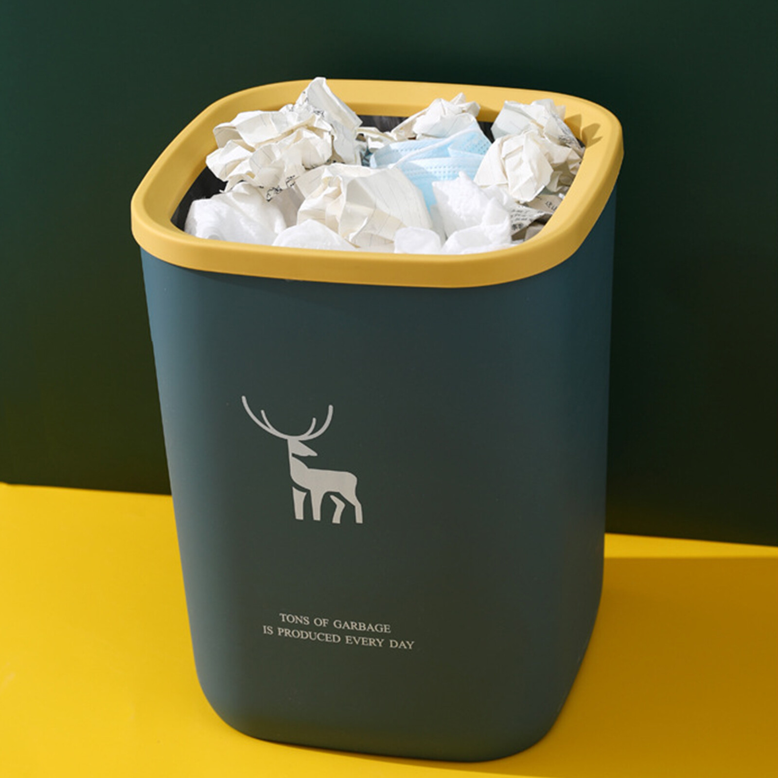 Baoblaze Plastic Rubbish Paper Waste Bin Home Office Bedroom Trash Can