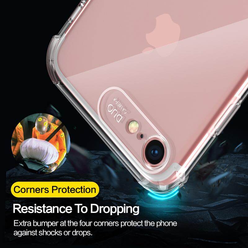 SmartDevil Chống Sốc Ốp điện thoại cho iPhone silicon trong suốt XS max 6 6S cộng với vỏ lưng bảo vệ trong suốt, sáng suốt