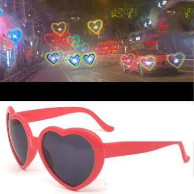 Heart-shaped Glasses Love Heart Effects Sunglasses Night Lights Change Love Heart Glasses Eyewear Fashion