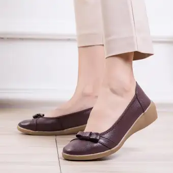 Ummaid Women Slip On Shoes Soft Flats Leather Shoe Fashion Plus