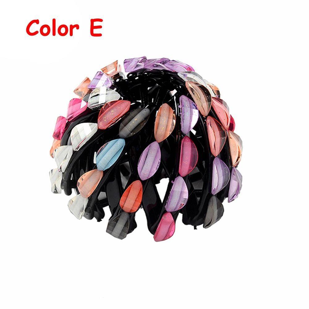 1PC Women's Crystal Ponytail Clip Barrette Girl Hair Accessories Fashion Bird's Nest Extension Barrette Maker Hairpin