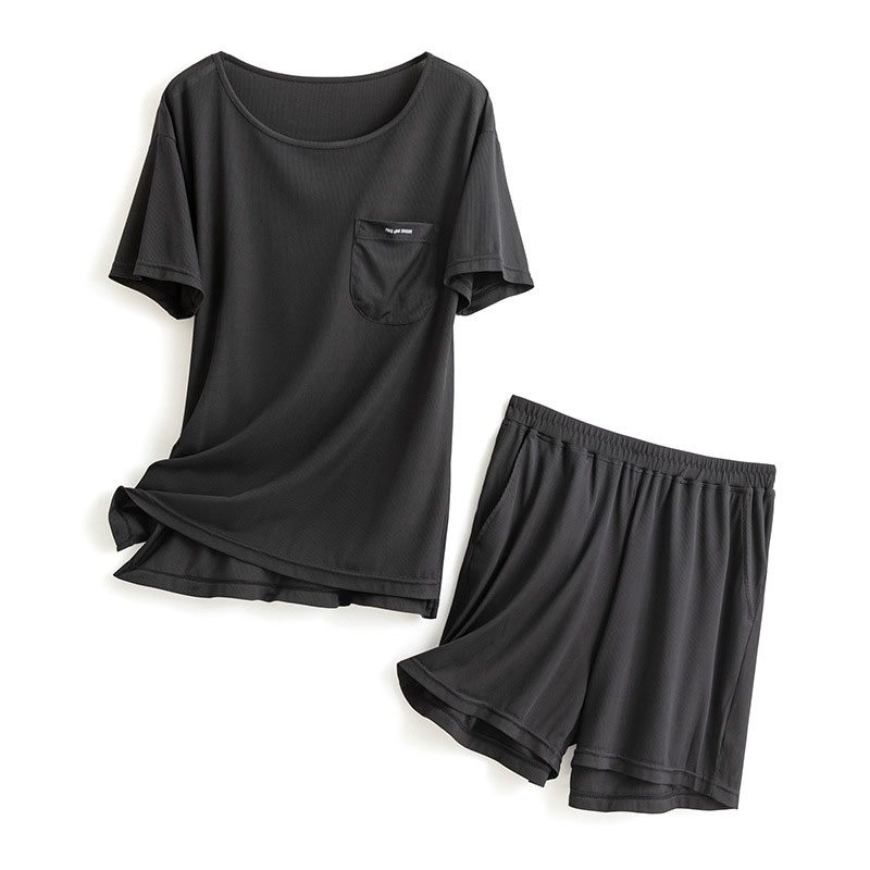 Laz Nigori Silk Couple Pajamas Set Loose Pocket Homewear Men's Pajamas