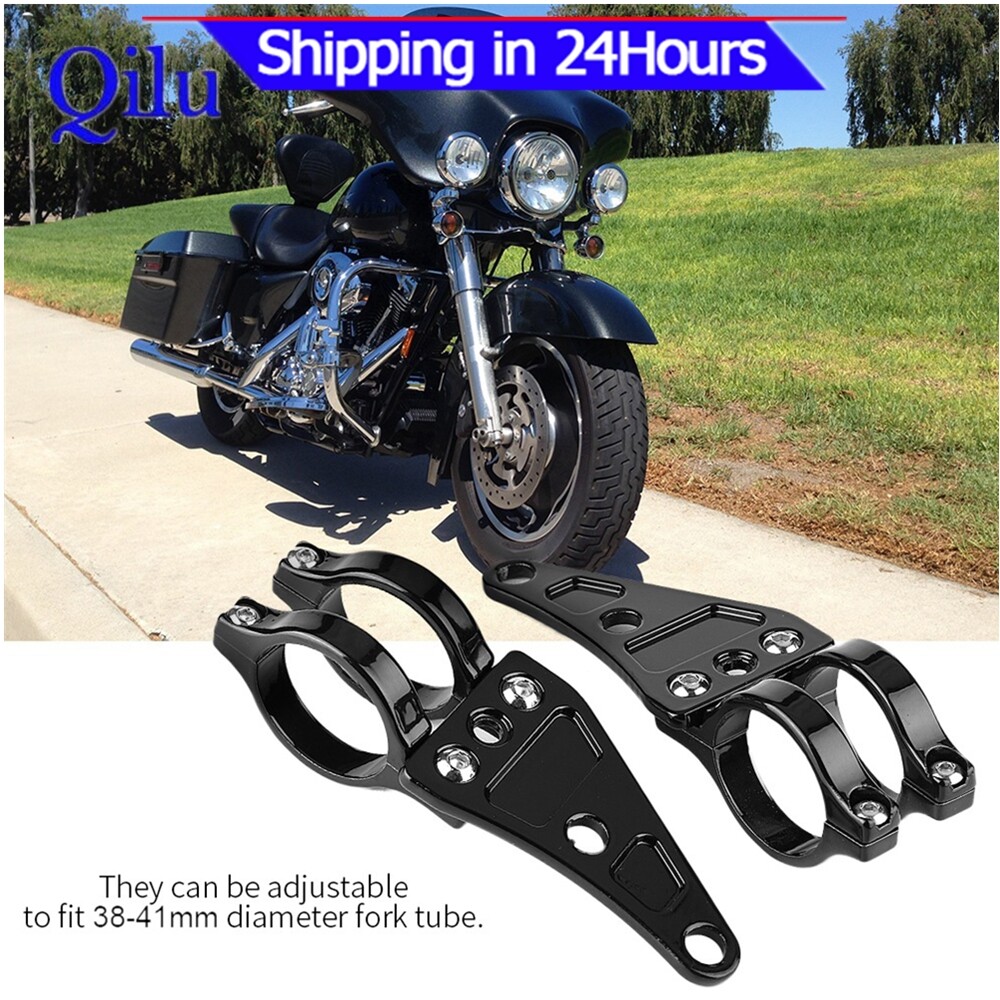 【Lowest Price】2pcs Headlight Mount Bracket Clamps Head Lamp Holder Fork