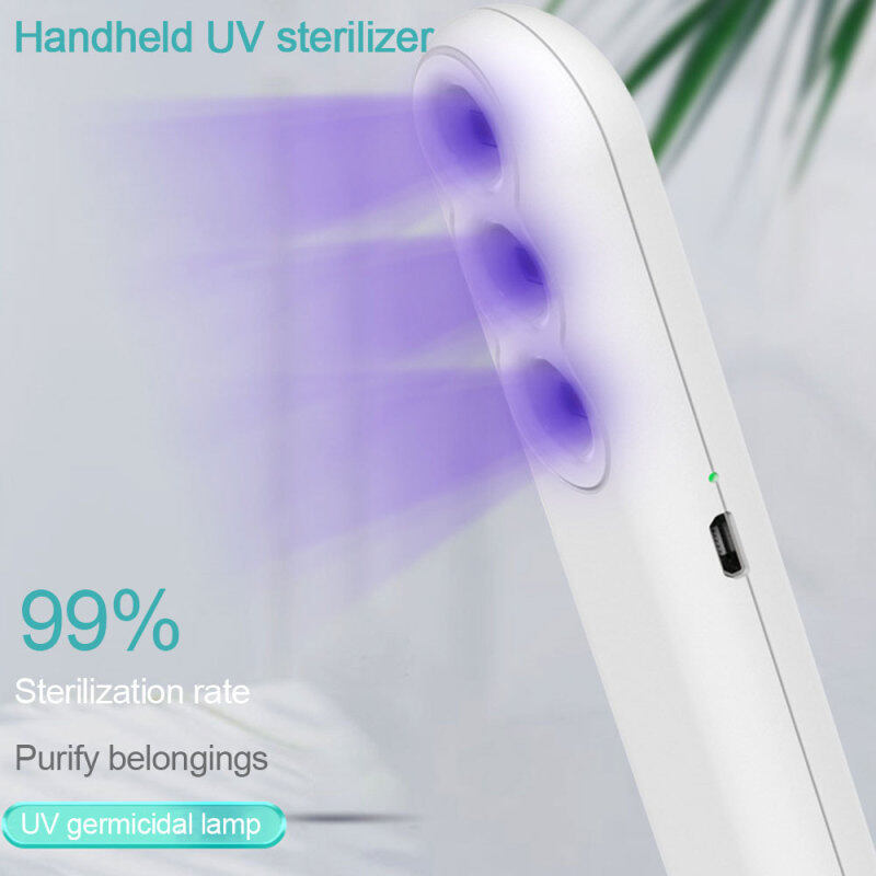 【Colorfulhome Hàng Sẵn Có 】【Cod】【free Shipping】new LED Cầm Tay Tiệt Trùng Tiệt Trùng Hộ Gia Đình UV UVC UVA Nhỏ Băng Tần Kép Cầm Tay Khử Trùng Đèn