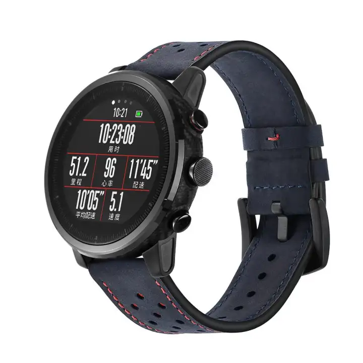 amazfit stratos leather strap