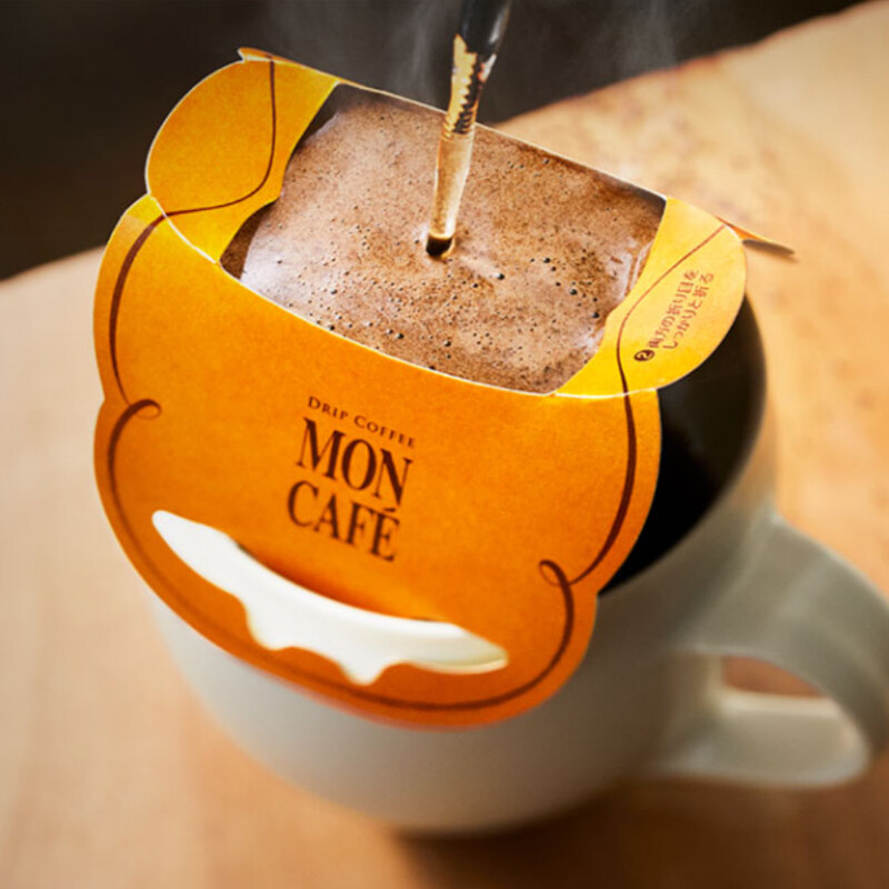 Japan imports MON CAFE drip type hand coffee pure black coffee powder hangers limit 6 flavor combination 2 bags