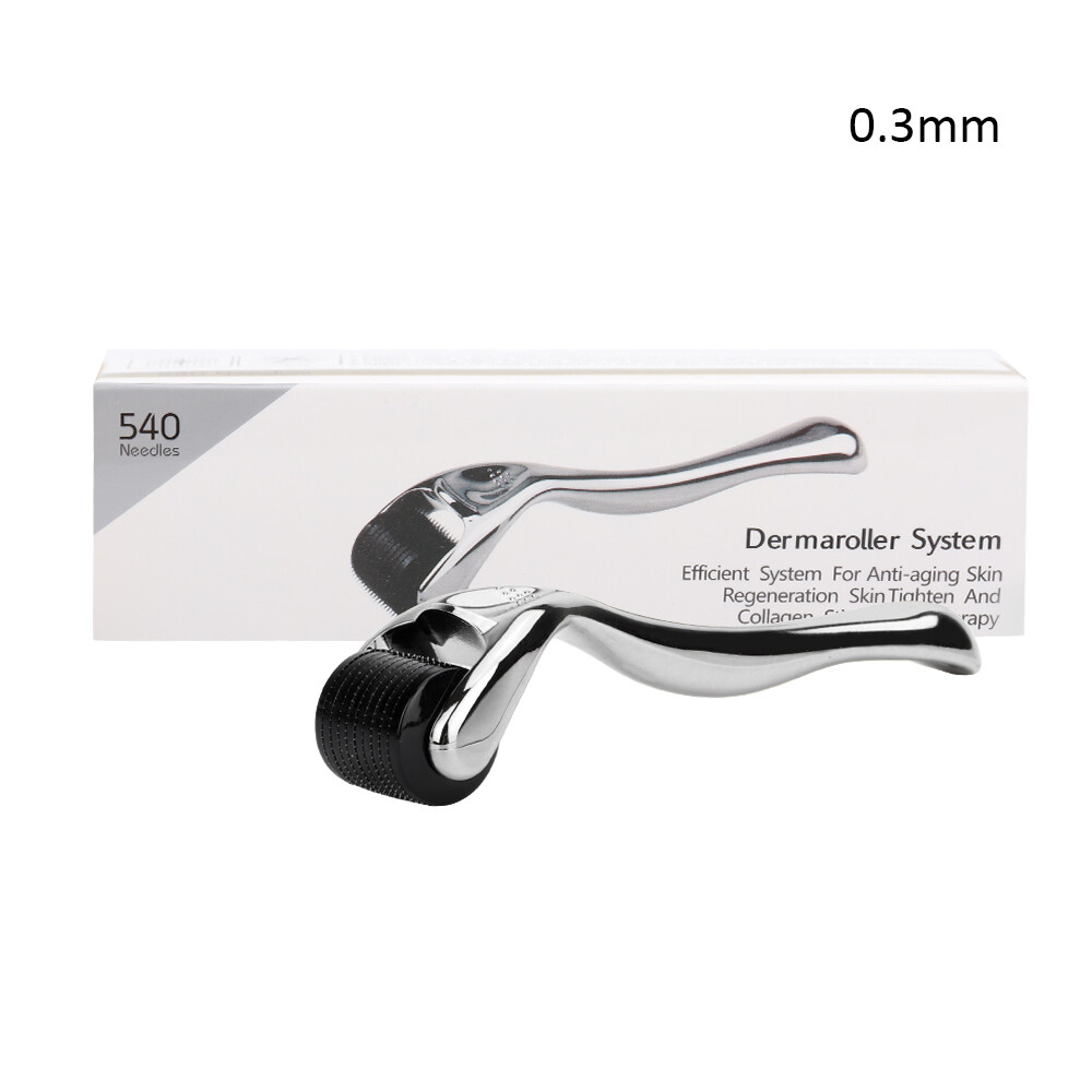 Yookiilye derma roller 540 titanium pins micro needles 0.2/0.25/0.3mm facial skin care microneedle roller home use for face care beauty