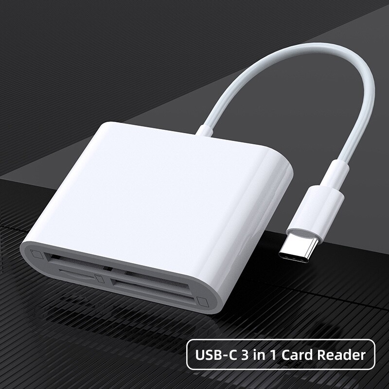 Atowin Type-C Card Reader Cellphone Memory Expander TF/SD/CF Camera Memory Converter for Huawei Realme Xiaomi OTG Adapter