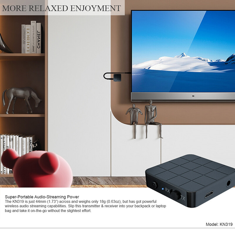 DISOUR Bộ Thu Phát Bluetooth 5.0 KN321 Chính Hãng Bộ Chuyển Đổi Âm Thanh Mini Không Dây Giắc Cắm AUX RCA 3.5MM Dongle Âm Thanh Nổi 2 Trong 1 Cho Xe Hơi Tai Nghe Loa Máy Vi Tính T V